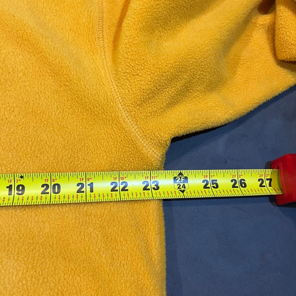 Pelle Pelle Marc Buchanan Mens Yellow Fleece 1/4 Zip Pullover Jacket Size Medium - Picture 6 of 7